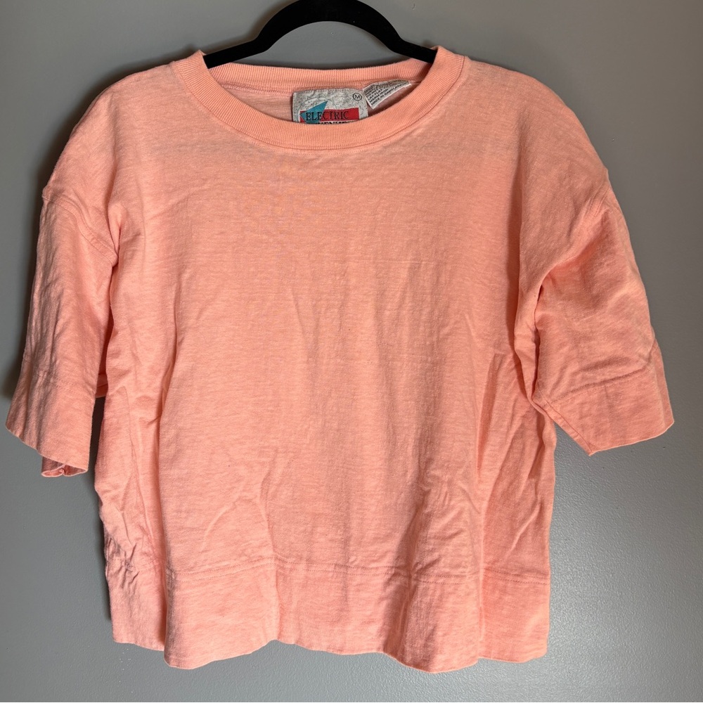 Peach Vintage Womens Crop Tshirt